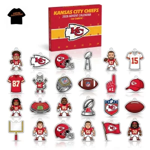 Kansas City Chiefs 2026 Go Chiefs Football Fan 24 Days Christmas Countdown Advent Calendar