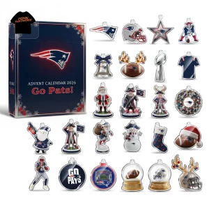 New England Patriots Go Pats 2026 Christmas 24 Days Holiday Countdown Advent Calendar