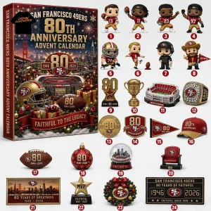 San Francisco 49ers 80th Anniversary 2026 Advent Calendar